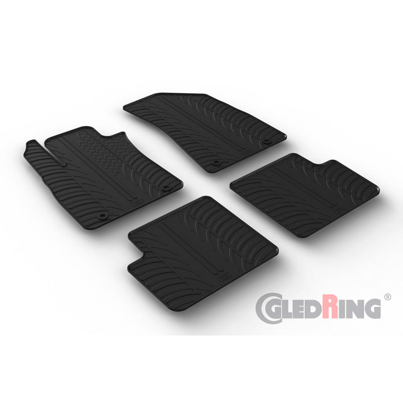 Gledring, tapis en caoutchouc, convient à MG ZS 2017- excl. EV (automatic) (profil T 4 pièces)