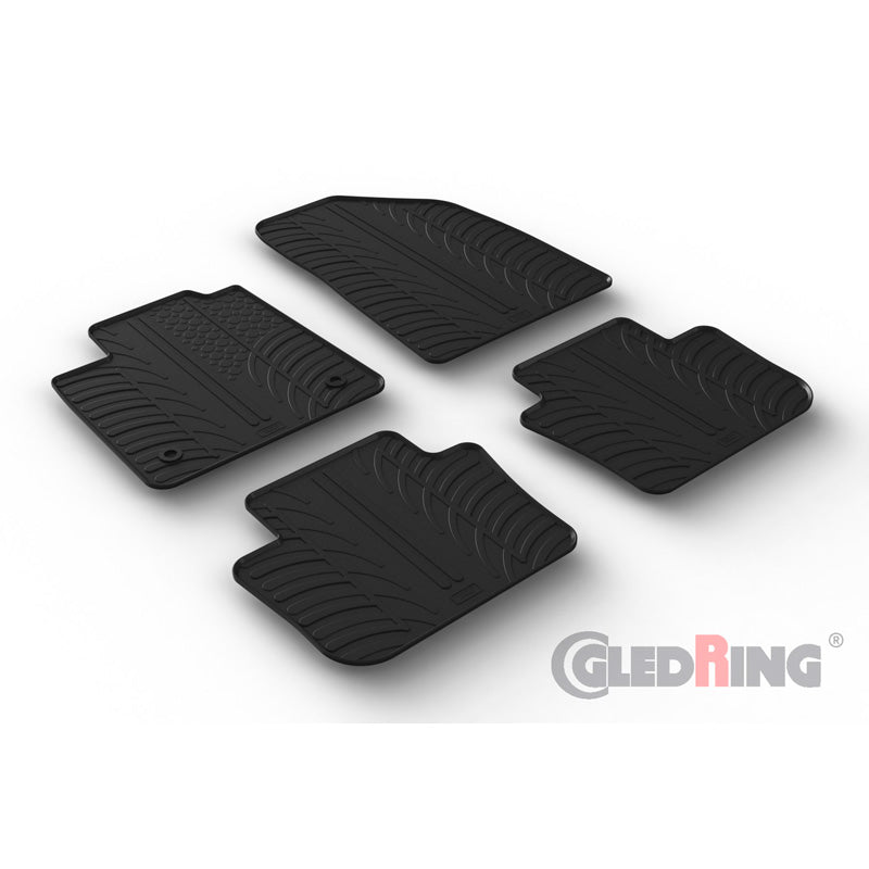 Gledring, rubbermatten, past op MG 4 (EV) 2022- (T-profile 4-delig)
