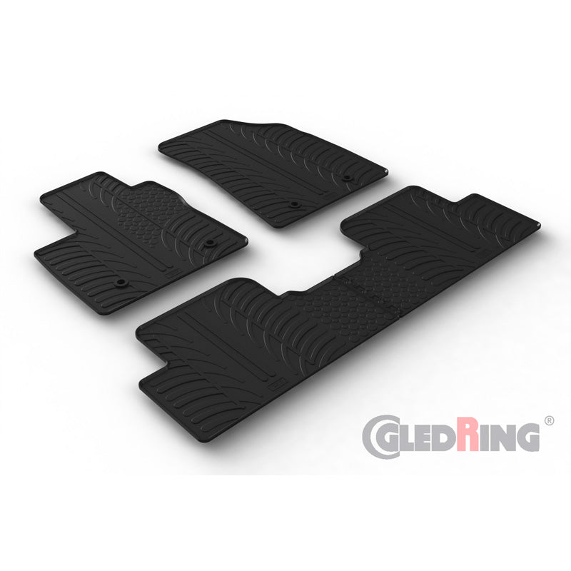 Gledring, rubbermatten, geschikt voor MG 5 (EV) SW 2020- (T-profiel 4-delig + clips)