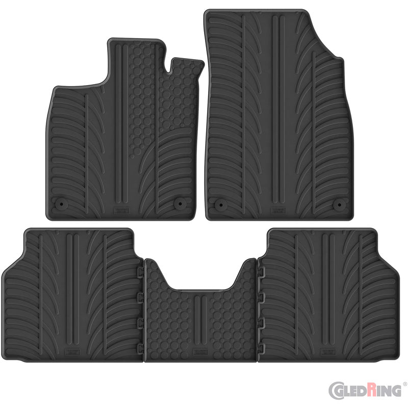 Gledring, Rubber floor mats, T-profile 5-piece, fits Cupra Tavascan (KR1) (2024-)