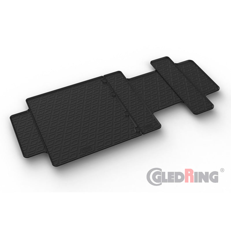 Gledring, Rubber Floor Mats for Citroën Spacetourer and more models, 3rd row, 2 pieces + mounting clips