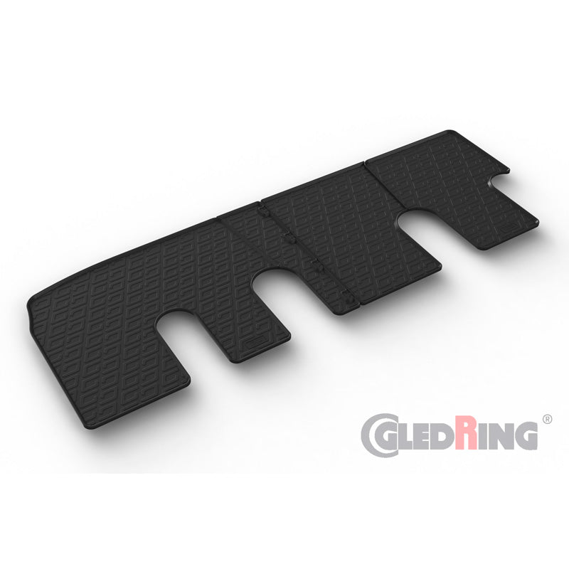 Gledring, tapis en caoutchouc, Convient à Fiat Talento 2016-, Renault Trafic 2014-2019, Opel Vivaro 2014-2019, et Nissan NV300 2016-, profil en G, 2 pièces + clips de montage