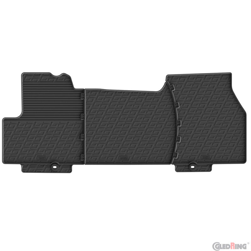 Gledring, Rubber mat set, G-profile, 3 pcs. + Mat clips, fits Citroën Jumper Cargo & Fiat Ducato Cargo & Peugeot Boxer Cargo & Toyota Proace Max Cargo (2022-)