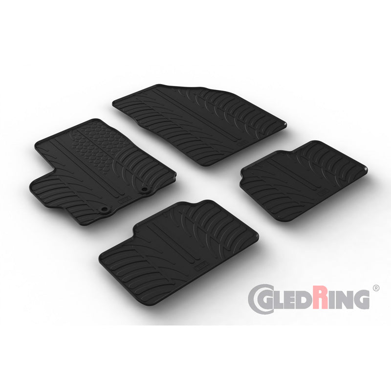 Gledring, Tapis en caoutchouc, convient pour Toyota Aygo X / Cross Facelift 2023- (profil T 4 pièces + clips)