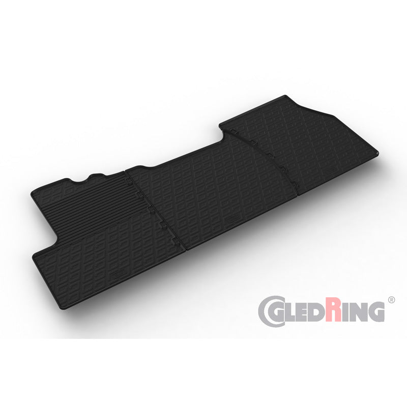 Gledring, Rubber floor mats, fits Opel Movano 2022- (G profile 3-piece)