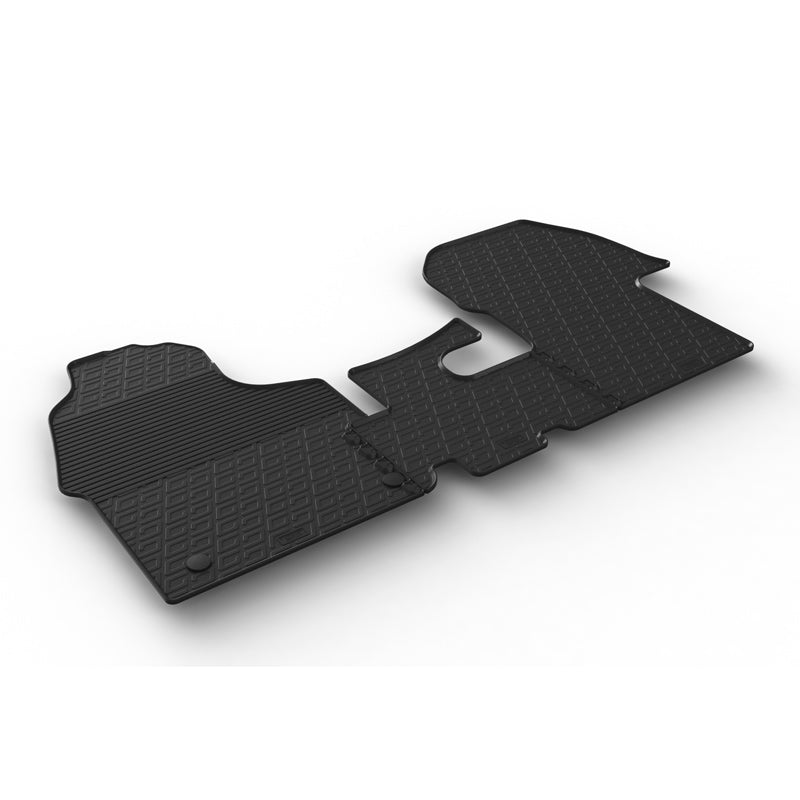 Gledring, Rubber floor mats, fits Mercedes Sprinter Cargo 5/2018- (G profile 3-piece + clips)
