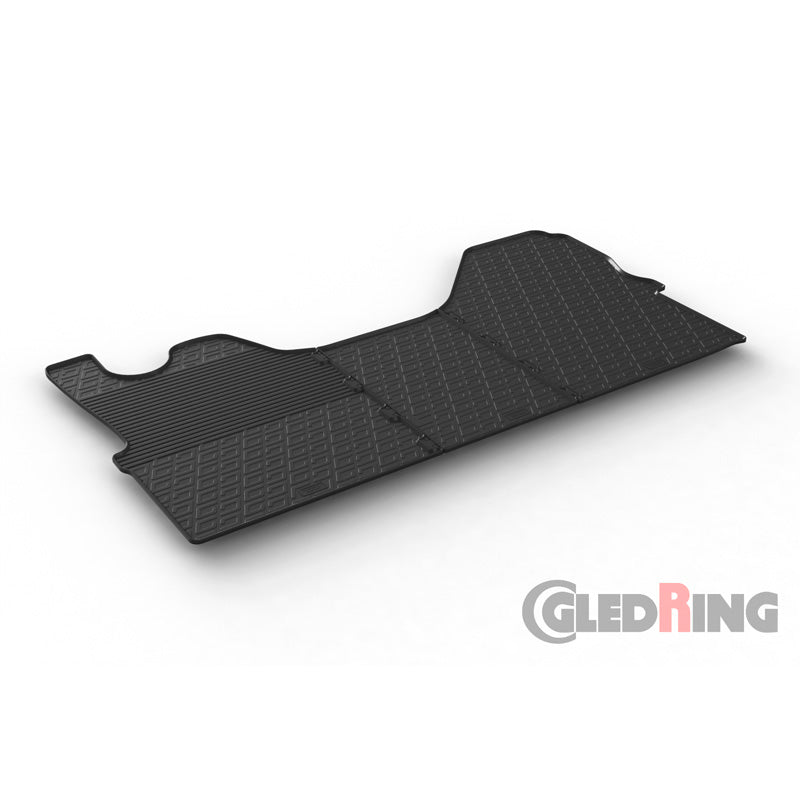 Gledring, Rubber floor mats, Fits Iveco Daily Cargo 2014- (G profile 3-piece)