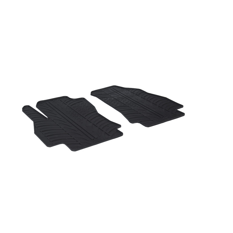 Gledring, Rubber floor mats, fits Citroen Nemo / Peugeot Bipper / Fiat Fiorino 2008- (TK profile 2-piece)