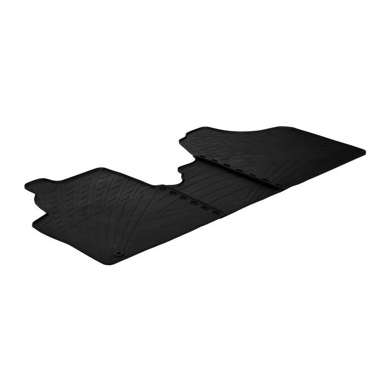 Gledring, tapis en caoutchouc, compatibles avec Citroen Jumpy / Peugeot Expert / Fiat Scudo 2007-2016 (Cargo) (profil TK 3 pièces + clips)