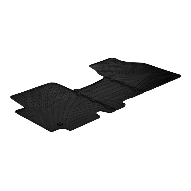 Gledring, Rubber Floor Mats, Fits Renault Traffic / Opel Vivaro 2001-2014 (TK profile 3-piece + clips)