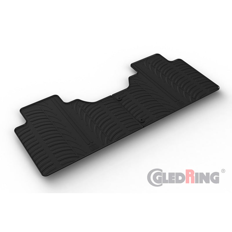 Gledring, Rubber trunk mat, fits Ford F-150 & F-250 Super Crew (13&14th Gen.) 2015-2021 & 2021- (T profile 2-piece + clips)
