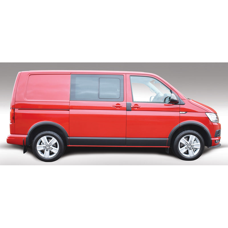 RGM, jeu de caches de moulures de carrosserie, convient à Volkswagen Transporter T5 2003-2015 & T6 2015- Empattement long & porte coulissante gauche - Noir