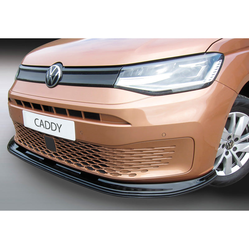 RGM, Front spoiler lip, fits Volkswagen Caddy V Box/MPV 2020- Gloss Black