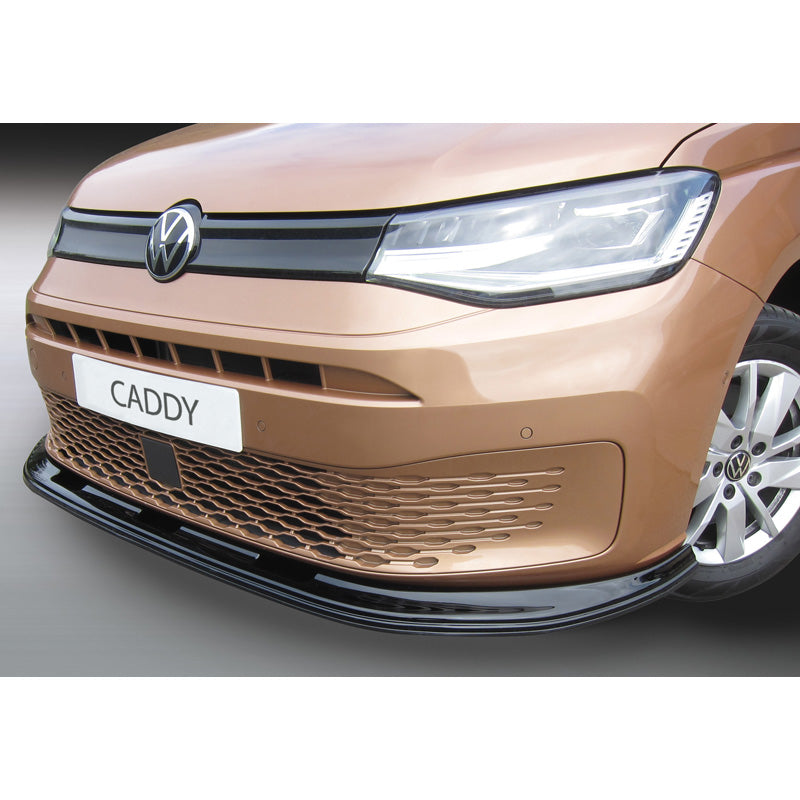 RGM, Front spoiler lip, fits Volkswagen Caddy V Box/MPV 2020- Black