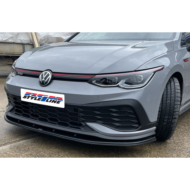 RGM, Front spoiler, fits Volkswagen Golf VIII Hatchback GTi/R-Line 09/2020- - Black (ABS)