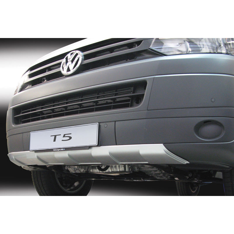 RGM, Front spoiler 'Skid-Plate', fits Volkswagen Transporter T5 Facelift 2010-2015 - Silver (ABS)