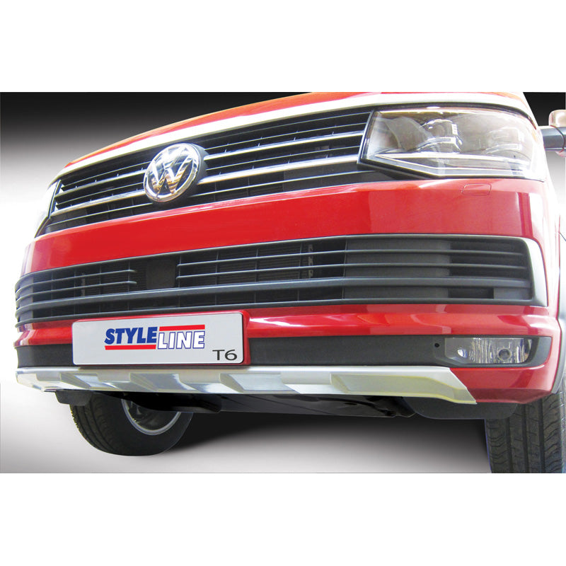 RGM, Front spoiler 'Skid-Plate', fits Volkswagen Transporter T6 2015-2020 Silver