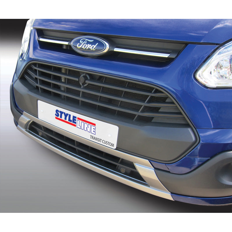 RGM, Front spoiler 'Skid-Plate', fits Ford Transit/Tourneo Custom 2014-2018 Silver (ABS)