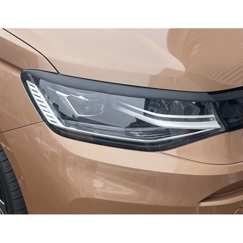 RGM, Eyebrows, Black, Fits Volkswagen Caddy V (2020-), LED, ABS
