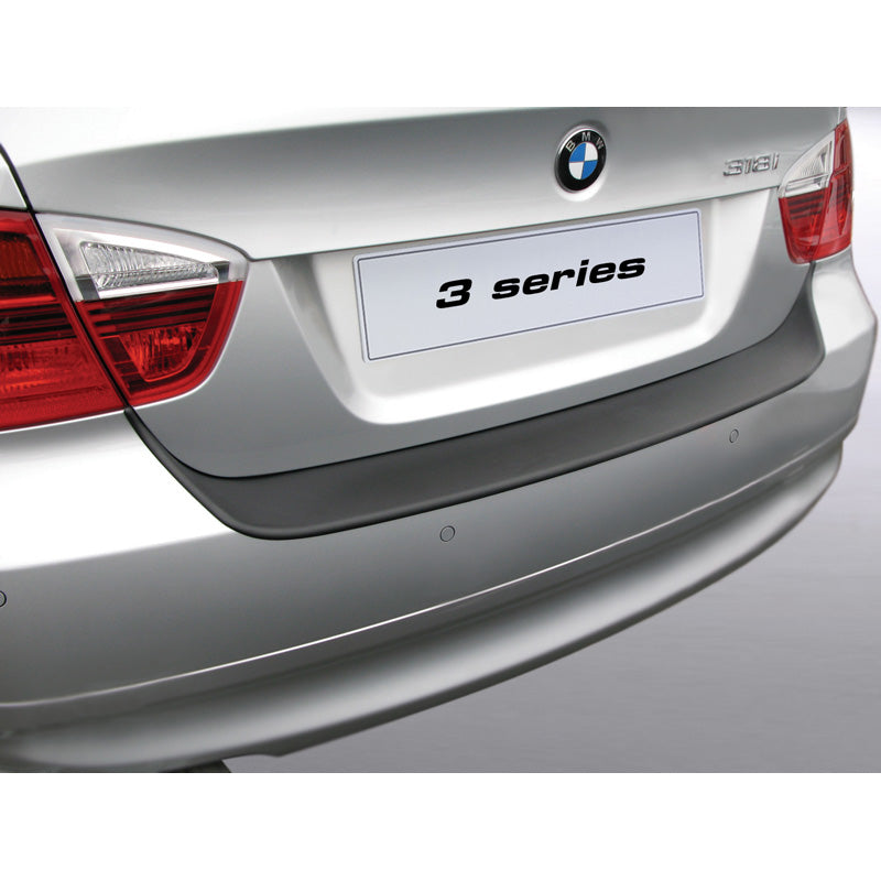 RGM, Rear bumper protector, ABS plastic, fits BMW 3-Series E90 Sedan 2005-2008 excl. M Black