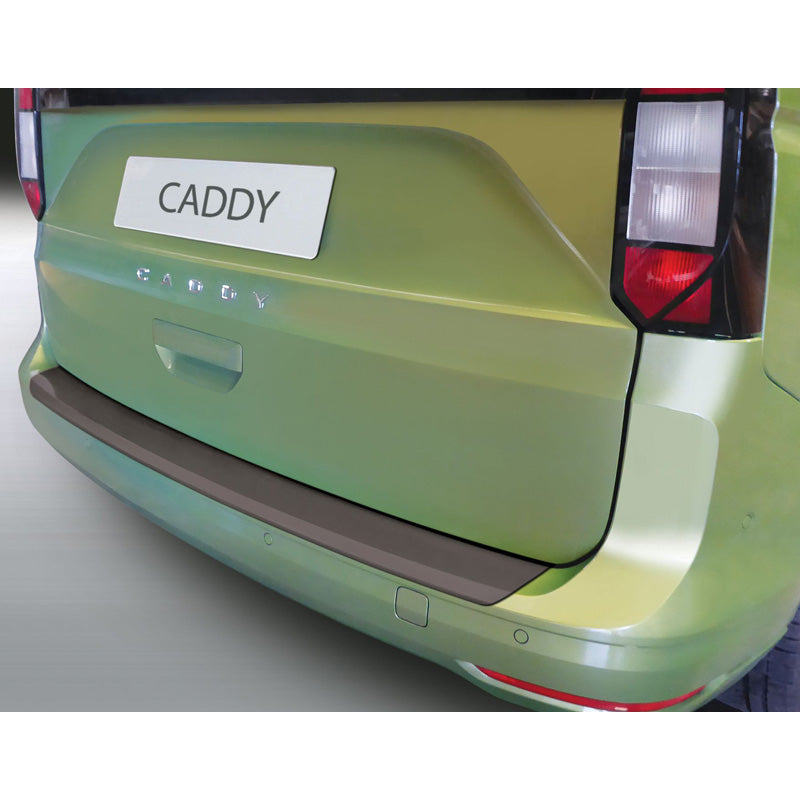 RGM, Rear bumper protector, ABS plastic, fits Volkswagen Caddy V Box/MPV 2020- (Hatch & rear tail doors) (for painted bumpers) & Ford (Grand) Tourneo Connect 2022- - Black