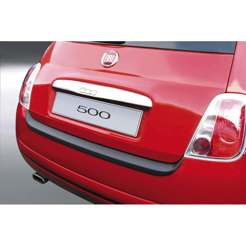 RGM, Rear bumper protector, ABS plastic, fits Fiat 500 10/2007-6/2015 Black