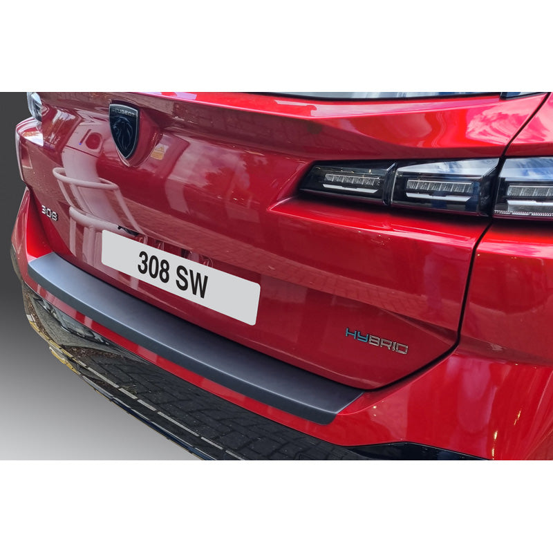 RGM, Rear bumper protector, ABS plastic, fits Peugeot 308 SW III + Hybrid 2021- Black