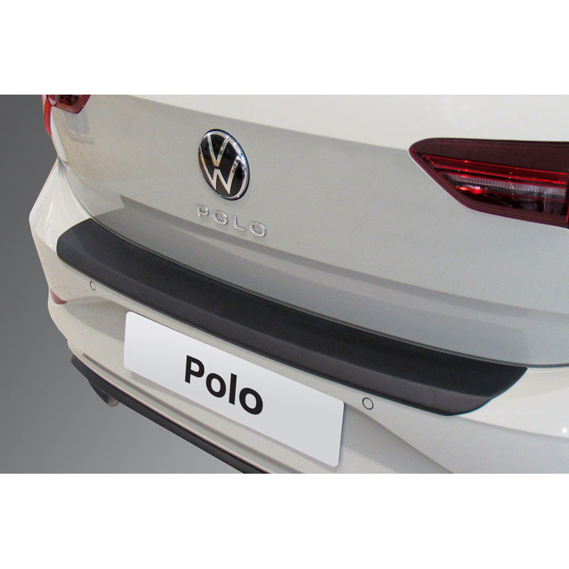 RGM, protège pare-chocs arrière, plastique ABS, compatible avec Volkswagen Polo VI 5 portes restylé 2021- Noir