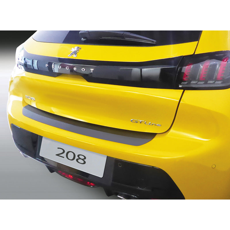RGM, protège-pare-chocs arrière, plastique ABS, compatible avec Peugeot 208 II 5-doors (incl. e-208) 2019- Noir