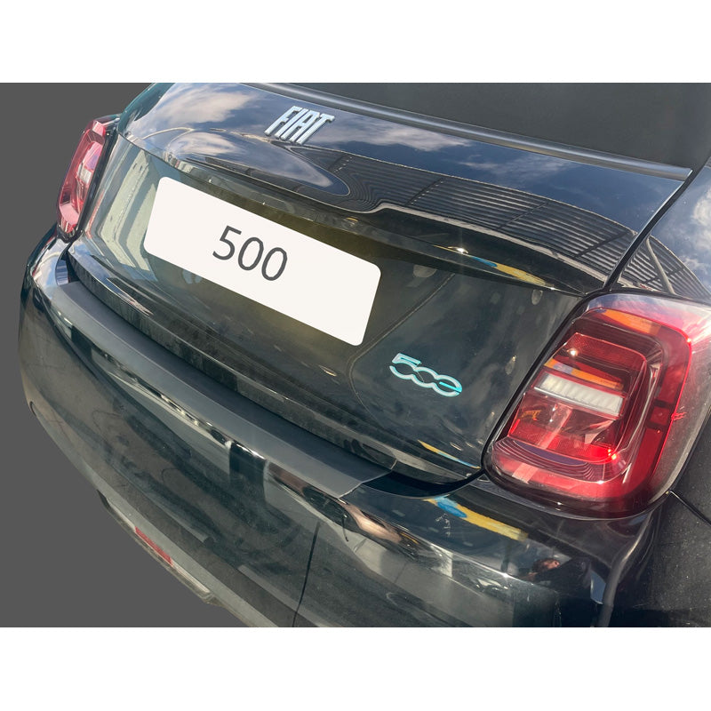 RGM, Rear bumper protector, ABS plastic, Fits Fiat 500e 2020- Black