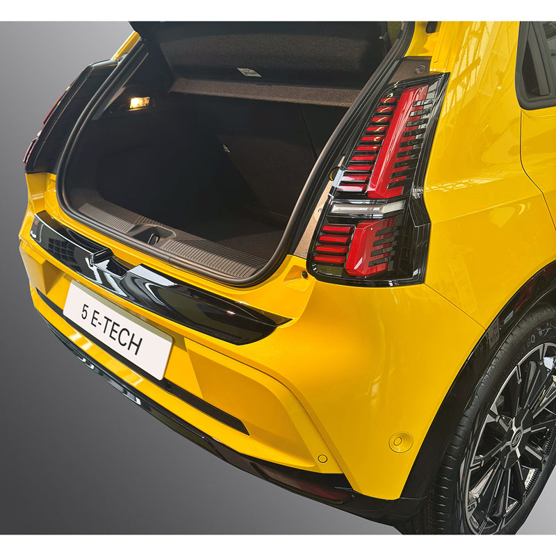RGM, Protecteur de pare-chocs arrière, ABS, noir brillant, compatible avec Renault 5 E-Tech (2024-)
