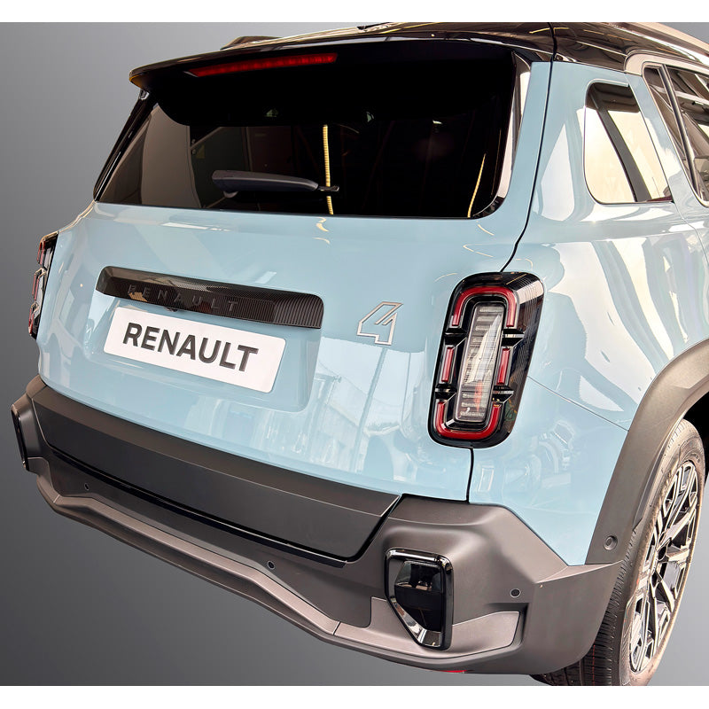 RGM, Rear Bumper Protector, ABS, gloss black, Fits Renault 4 E-Tech (2025-)