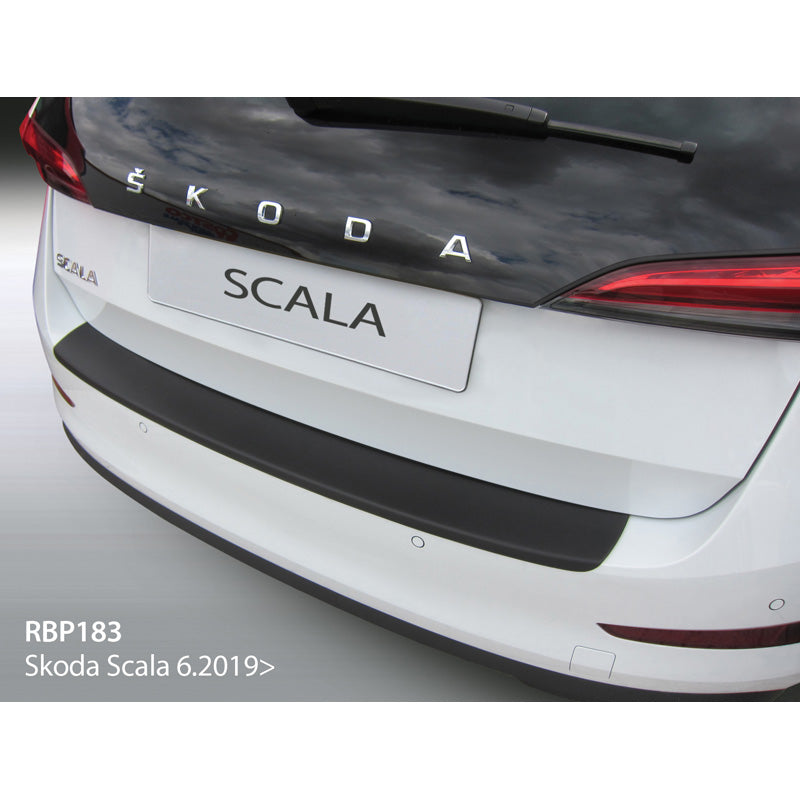 RGM, Rear bumper protector, ABS plastic, fits Skoda Scala 2019- Black