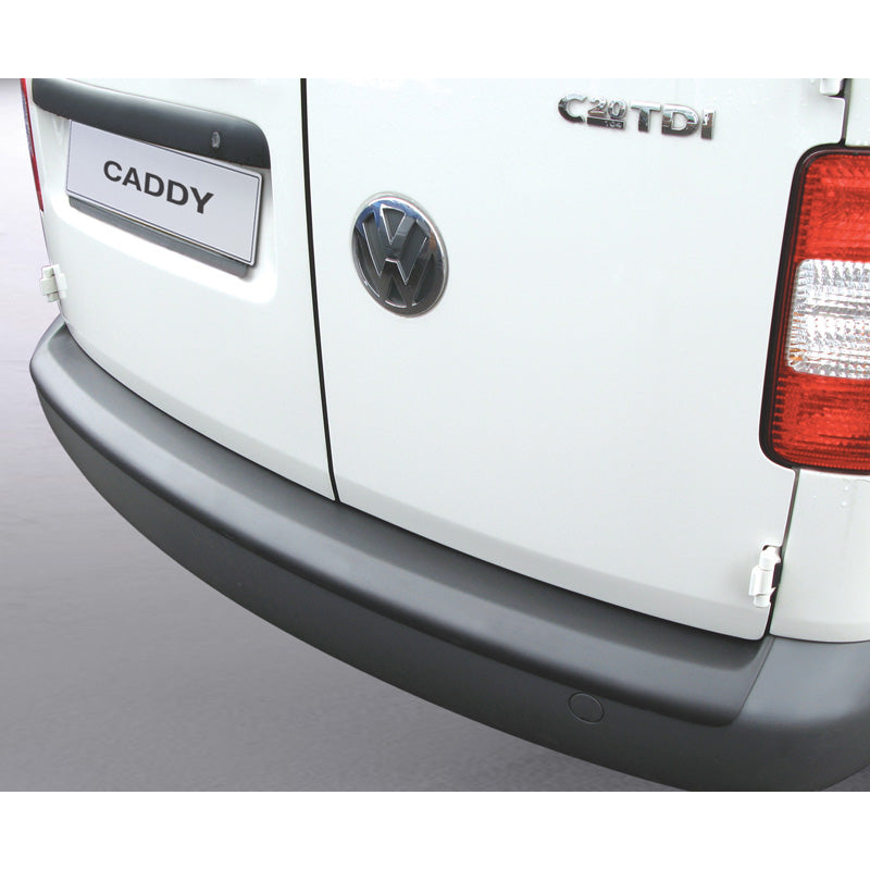 RGM, protection de pare-chocs arrière, plastique ABS, convient à Volkswagen Caddy II 2004-2015 (pour pare-chocs non peints) Noir