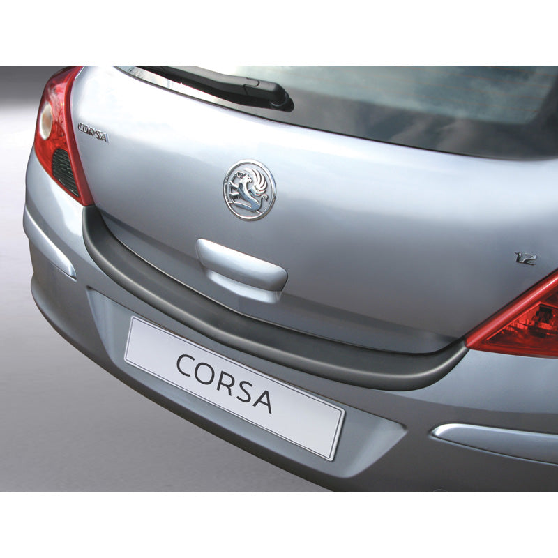 RGM, Rear bumper protector, ABS plastic, fits Opel Corsa D 3 doors excl. VXR/GSi/OPC Black