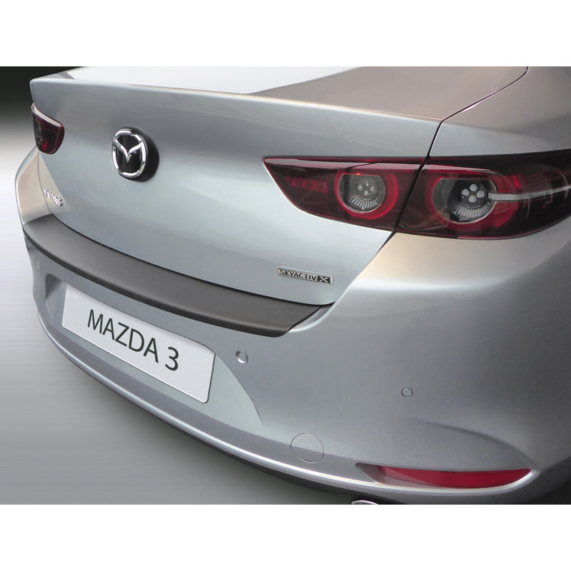 RGM, Rear bumper protector, ABS plastic, fits Mazda 3 (BP) Sedan 2019- Black