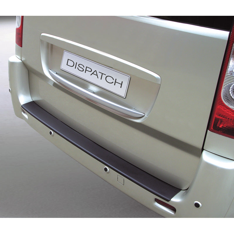 RGM, Protection de pare-chocs arrière, plastique ABS, convient à Citroën Jumpy(Dispatch)/Peugeot Expert/Fiat Scudo 2007-2016 (pour pare-chocs peints) Noir