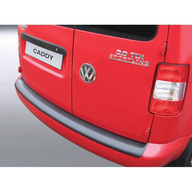 RGM, Achterbumperbeschermer, ABS-kunststof, geschikt voor Volkswagen Caddy II 2004-2015 (voor gespoten bumpers) zwart