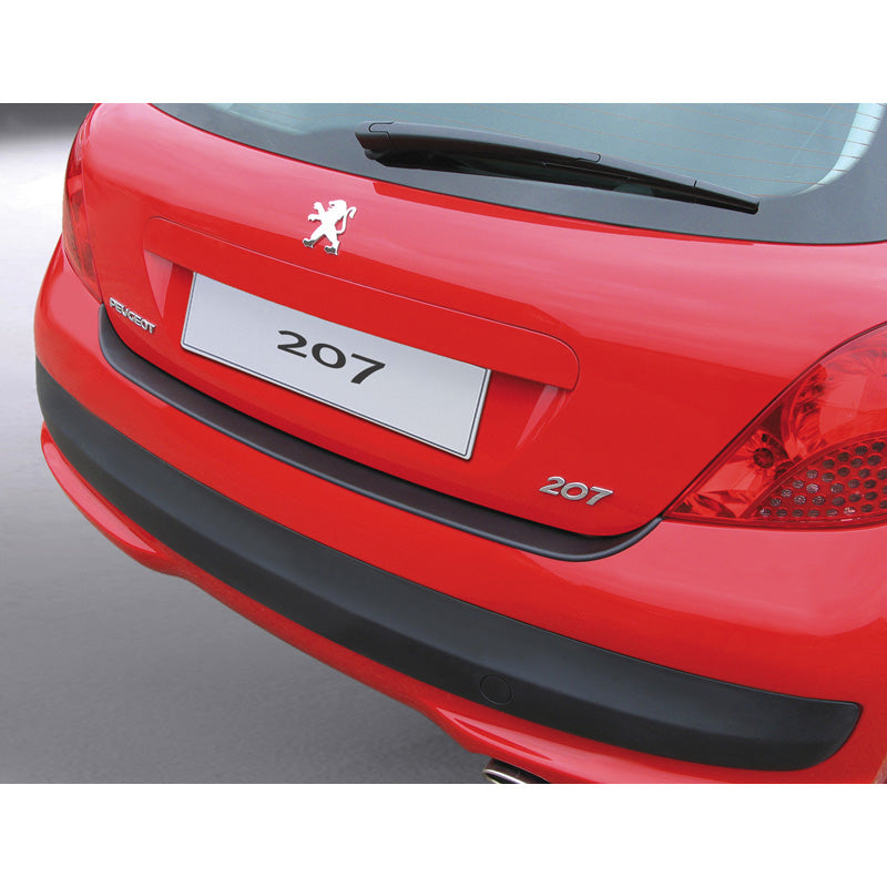 RGM, Protection de pare-chocs arrière, plastique ABS, convient à Peugeot 207 HB 3 portes Noir
