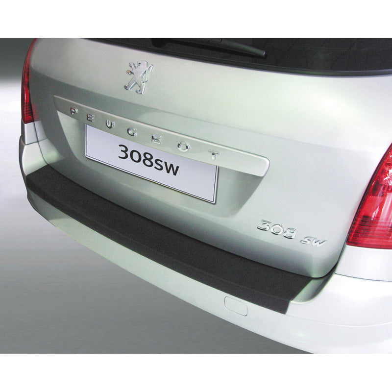 RGM, protège-pare-chocs arrière, plastique ABS, compatible avec Peugeot 308 SW 08-13 Noir