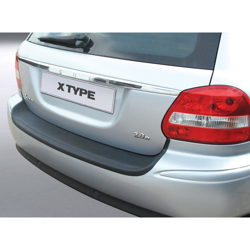 RGM, protège-pare-chocs arrière, plastique ABS, compatible avec Jaguar X-Type Estate 2003-2007 Noir