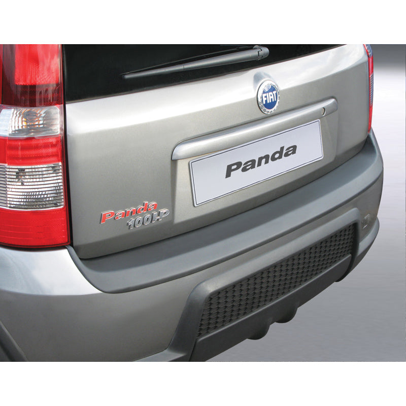 RGM, Protection de pare-chocs arrière, plastique ABS, convient à Fiat Panda 100HP 3 doors 2006-2012 Black