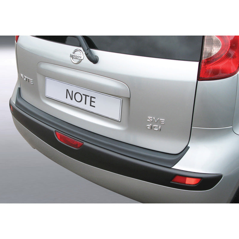 RGM, Protection de pare-chocs arrière, plastique ABS, compatible avec Nissan Note 2006-2013 Noir