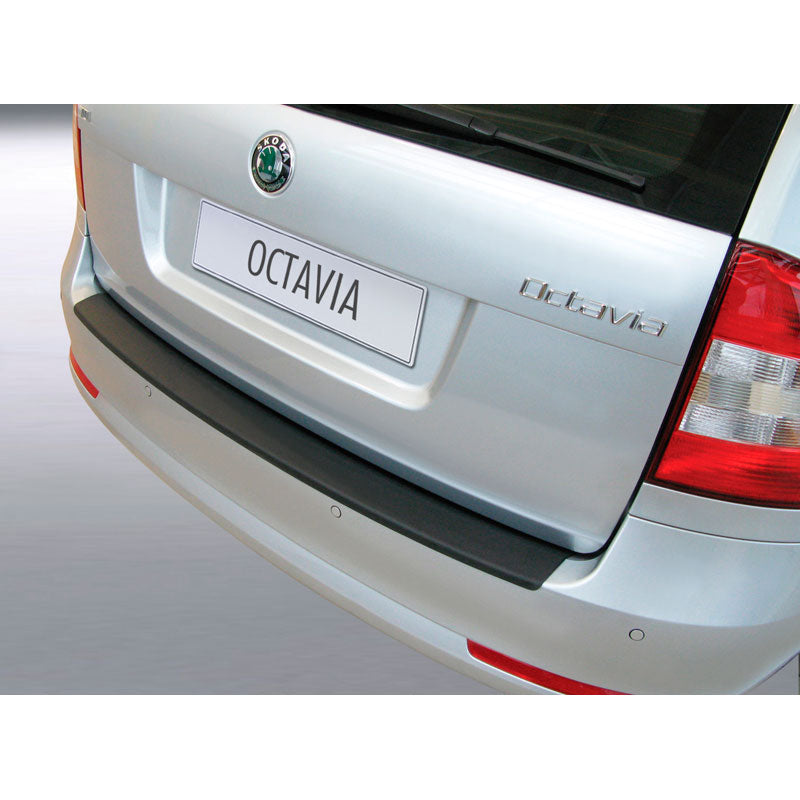 RGM, Rear bumper protector, ABS plastic, fits Skoda Octavia Estate 2009-2013 Black