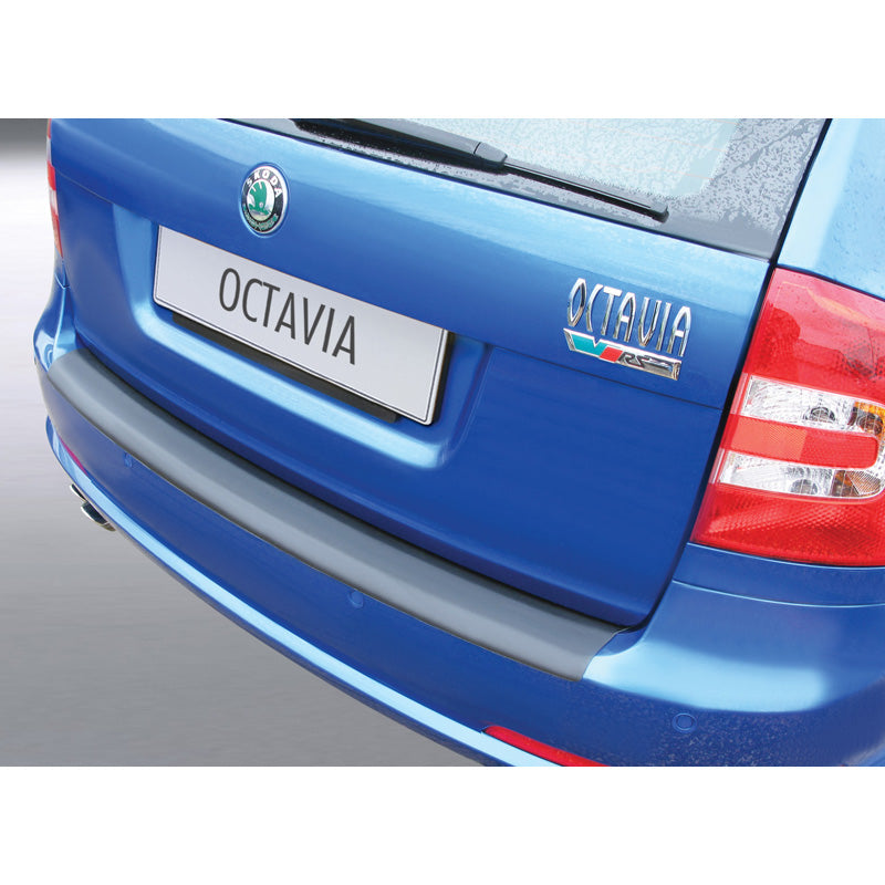RGM, Rear bumper protector, ABS plastic, fits Skoda Octavia Estate RS 2009-2013 Black