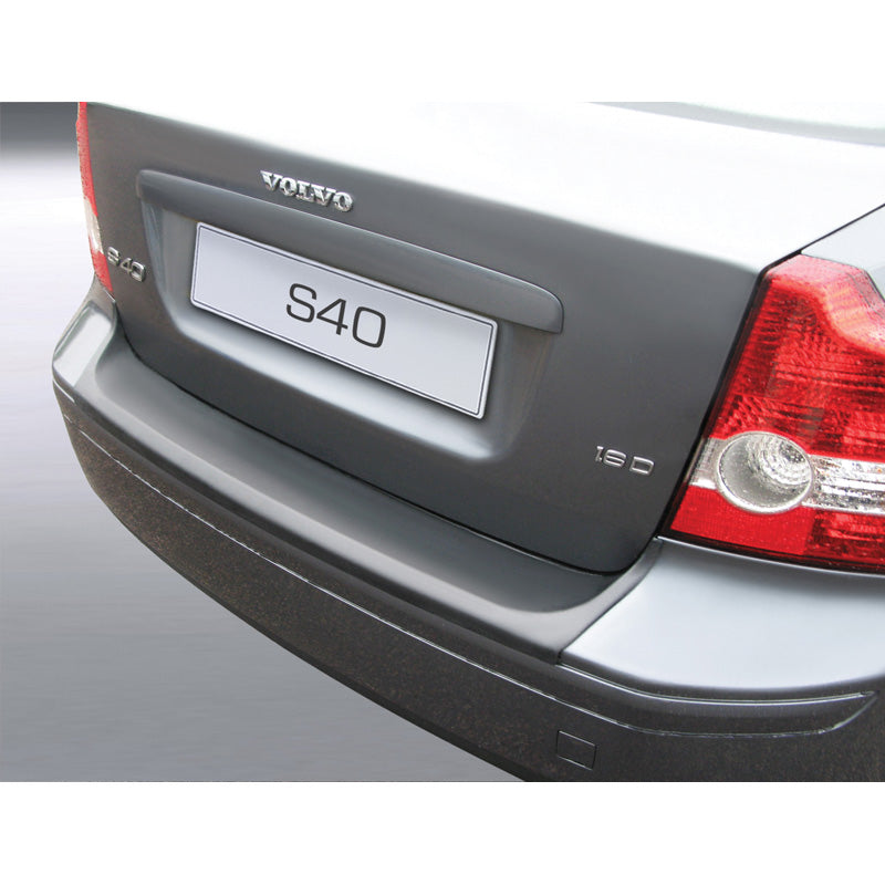 RGM, Rear bumper protector, ABS plastic, fits Volvo S40 2004-2007 Black