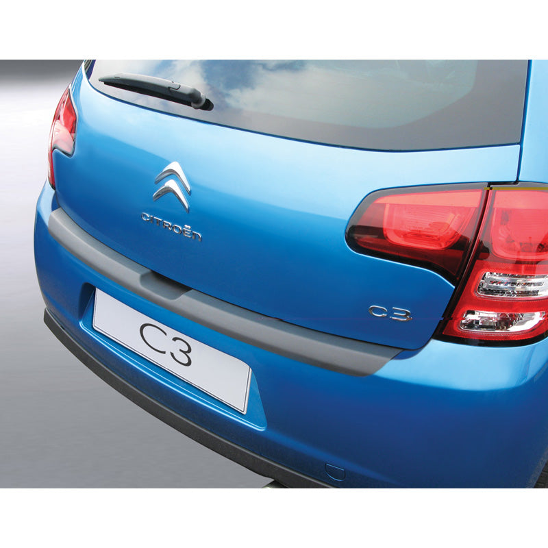 RGM, Achterbumperbeschermer, ABS kunststof, geschikt voor Citroën C3 2010-2016 Zwart