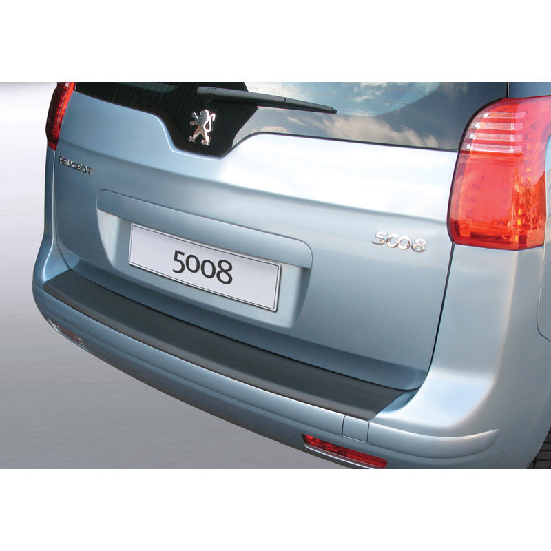 RGM, Protection de pare-chocs arrière, plastique ABS, compatible avec Peugeot 5008 Noir