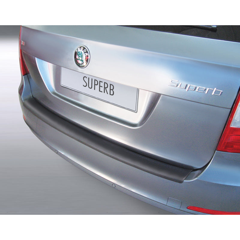 RGM, Rear bumper protector, ABS plastic, fits Skoda Superb Combi 2009-2012 Black