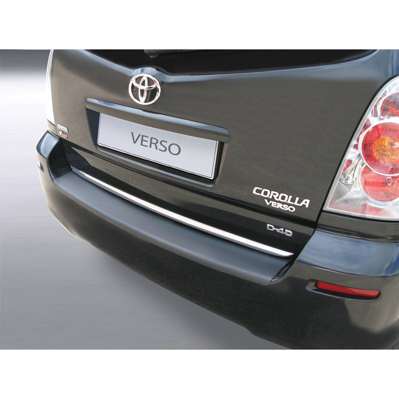 RGM, Rear bumper protector, ABS plastic, fits Toyota Corolla Verso 5 doors 2004-2009 Black
